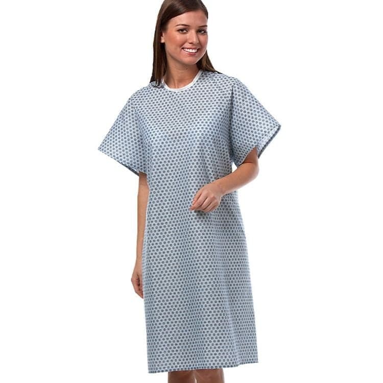 Blue Star Patient Gown